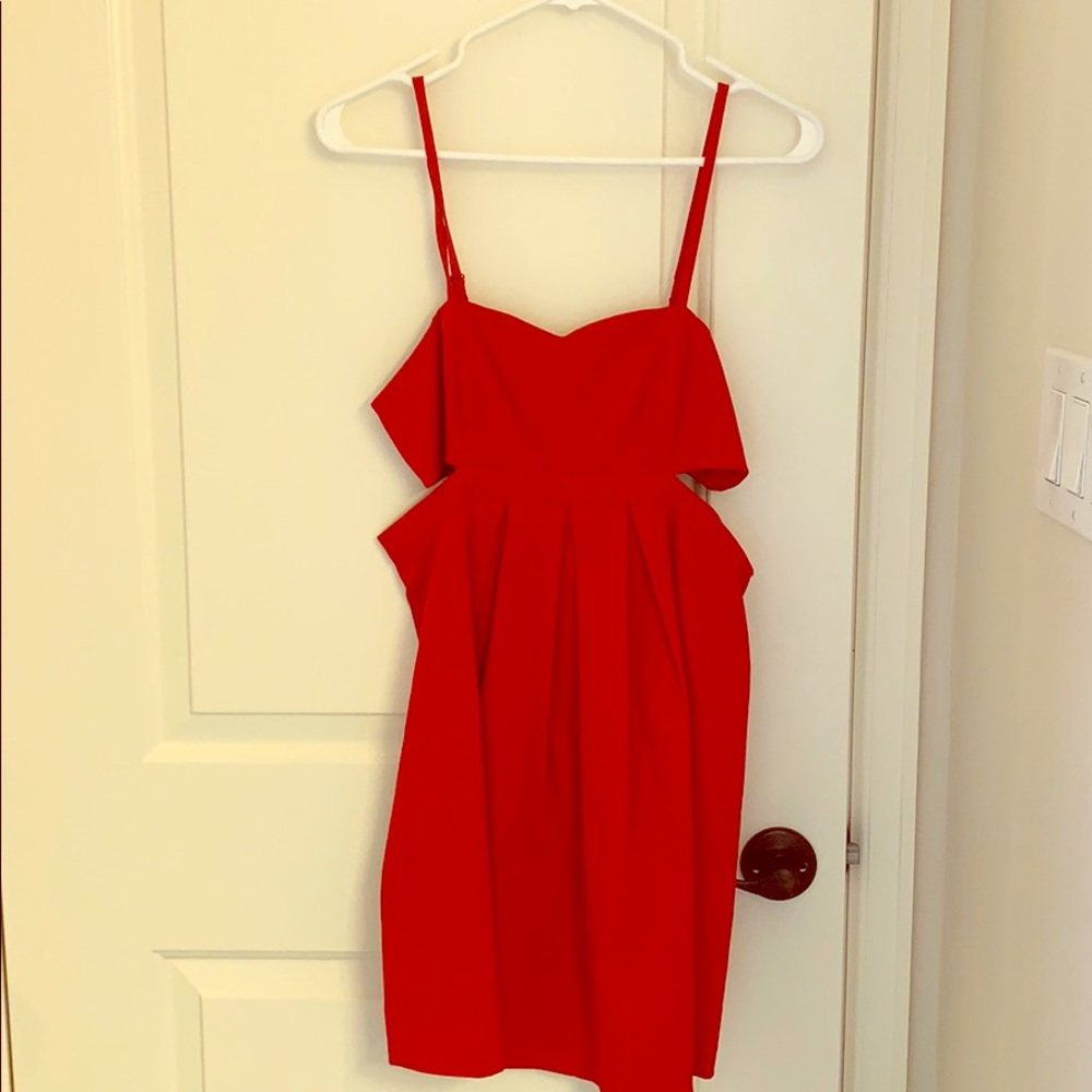 Mini dress with cutouts